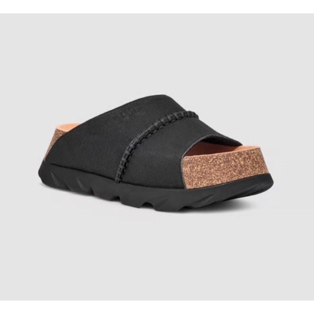UGG Sunskip Slide Black Slip On Clog Sandal Size 9 - Picture 11 of 14